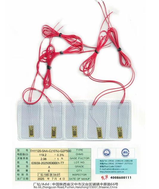 大塑性应变测量高精度应变片-THY120-5AA-C(15%)-G2P500